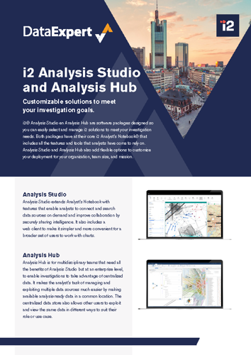 Analysis Studio and Hub